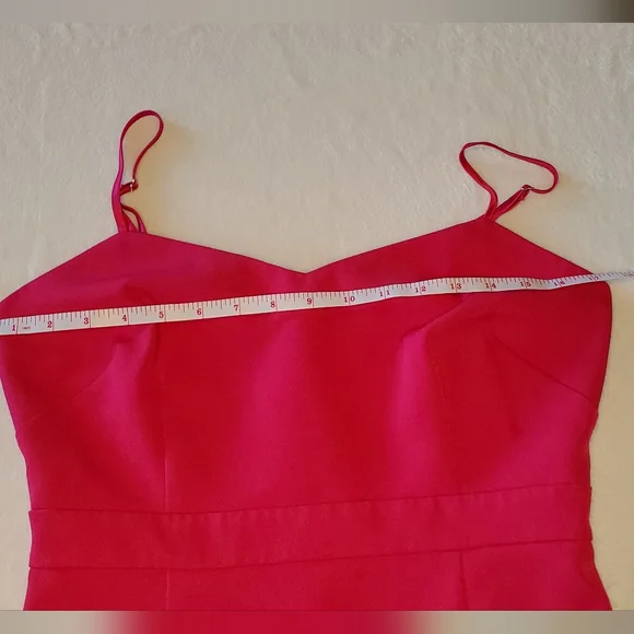 Chelsea 28 Hot Pink Spaghetti Strap Cocktail Party Dress, size 6 petite - Picture 5 of 12